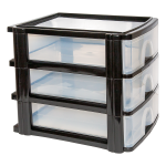 Комод-міні три секції А4 прозоро-чорний Комод-міні три секції А4 прозоро-чорний