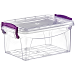 Контейнер на засувках прямокутний глибокий 1,7 л прозорий