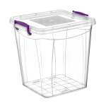 Контейнер на засувках глибокий 11 л прозорий