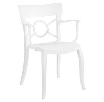 Кресло Papatya Opera-K сиденье белое, верх белый