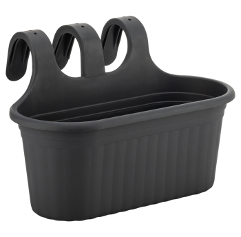 Горшок для цветов балконный подвесной Camellia 6,5 л антрацитовый