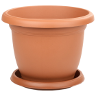 Горшок для цветов с поддоном Villa 2,5 л терракотовый