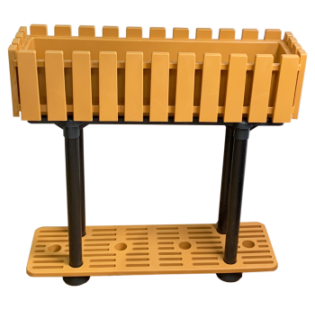 Горшок для цветов балконный с подставкой на ножках Akasya 11 л коричневый