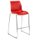 Стул барный Tilia Laser ножки хромированные красный 
