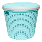 Корзина для белья под ротанг 13 л бирюзовая