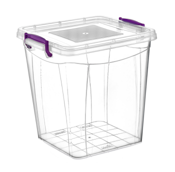 Контейнер на засувках глибокий 11 л прозорий