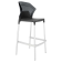 Барный стул Papatya Ego-S антрацит сиденье, верх прозрачно-дымчатый