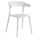 Крісло Papatya Luna-Stripe біле сидіння, верх білий