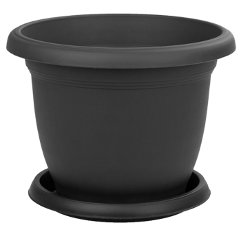 Горщик для квітів з піддоном Villa 1,7 л антрацитовий