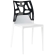 Стілець Papatya Ego-Rock біле сидіння, верх чорний