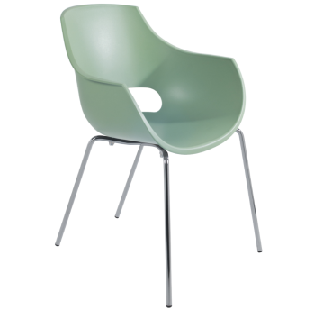 Крісло Papatya Opal-ML PRO зелений резеда, ніжки хром