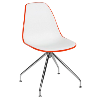 Стул Tilia Eos-Z ножки металлические оранжевый - белая слоновая кость