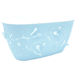 Горщик для квітів балконний 3D 4,1 л світло-блакитний Горщик для квітів балконний 3D 4,1 л світло-блакитний