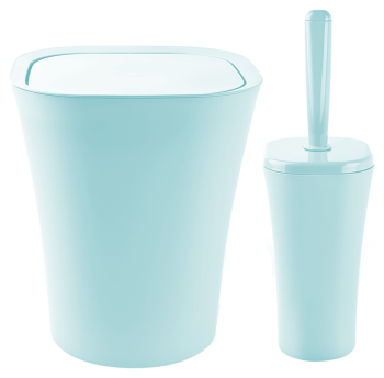 Набір для ванної кімнати Planet Papillon 2 предмета сіро-блакитний