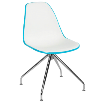 Стул Tilia Eos-Z ножки металлические бирюзовый - белая слоновая кость