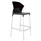 Барний стілець Papatya Ego-S антрацит сидіння, верх чорний