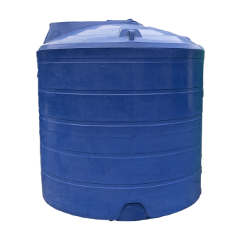Ємність для зберігання води та рідких добрив 5000 л вертикальна дві горловини синя