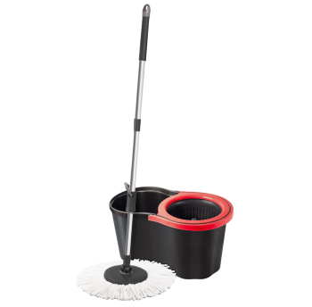 Набор для уборки Planet Spin Mop Joy 16 л черный - красный