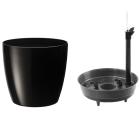 Горщик для квітів з автоматичним поливом Ruby 66 л чорний