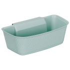 Мусорник для кухни навесной серо-голубой