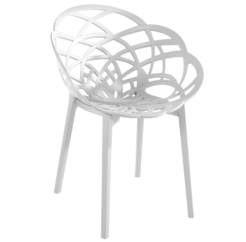 Кресло Papatya Flora матовый белый