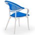 Крісло Tilia Flash-N біла слонова кістка - синій