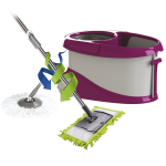 Набір для прибирання Planet Spin Mop Gold 20 л + плоска швабра пурпурний Набір для прибирання Planet Spin Mop Gold 20 л + плоска швабра пурпурний