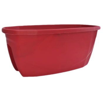 Горщик для квітів на перила Emerald 15,5 л червоний