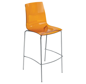 Стул барный Papatya X-Treme BSL прозрачно-оранжевый