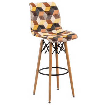 Стул барный Tilia Laser-V ножки буковые, сиденье с тканью SIESTA 301