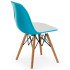 Стул Tilia Eos-V ножки буковые бирюзовый - белая слоновая кость