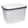 Кошик для білизни під ротанг з кришкою 35 л білий