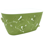 Горшок для цветов балконный 3D 4,1 л тёмно-зелёный Горшок для цветов балконный 3D 4,1 л тёмно-зелёный