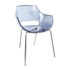Крісло Papatya Opal прозоро-сіре