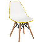 Стілець Tilia Eos-V ніжки букові жовтий - біла слонова кістка