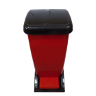 Ведро для мусора с педалью 24л СК 006 черно-красное