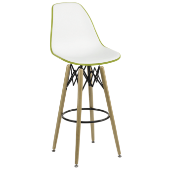 Стул барный Tilia Eos-V ножки буковые оливковый - белая слоновая кость