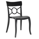 Стул Papatya Opera-S сиденье черное, верх черный