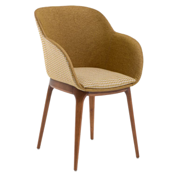 Кресло Tilia Shell-W Pad ножки буковые, сиденье с тканью PIED DE POULE 04