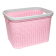 Кошик для білизни під ротанг 35 л рожевий