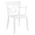 Крісло Papatya Opera-K сидіння біле, верх білий