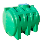 Емкость 1000 л горизонтальная двухслойная зеленого цвета