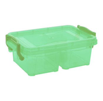 Контейнер на защелках двойной 0,5 л зеленый