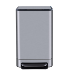 Відро для сміття з педаллю JAH 40 л Soft Close срібний металік з внутрішнім відром Відро для сміття з педаллю JAH 40 л Soft Close срібний металік з внутрішнім відром