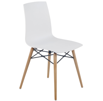 Стул Papatya X-Treme Wox Pro белый, ножки бук