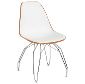 Стул Tilia Eos-M ножки металлические хромированные светло-коричневый - белая слоновая кость