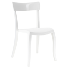 Стілець Papatya Hera-S біле сидіння, верх білий