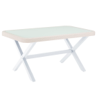 Стол Tilia Osaka-X 150 x 90 см столешница в стекле кремовый