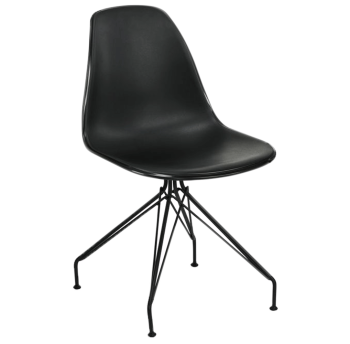 Стул Tilia Eos-X ножки металлические крашеные черный - черный