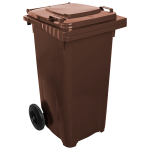 Бак для сміття на колесах з ручкою 120 л темно-коричневий Бак для сміття на колесах з ручкою 120 л темно-коричневий